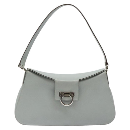 Salvatore Ferragamo Gancini, Blue, Leather, shoulder