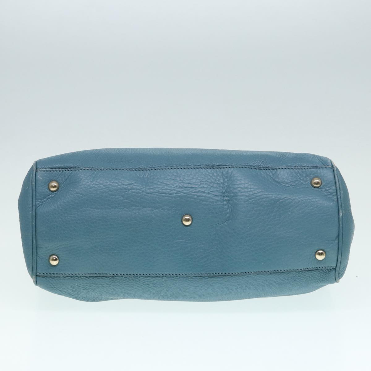 Gucci Bamboo, Blue, Leather, handbag