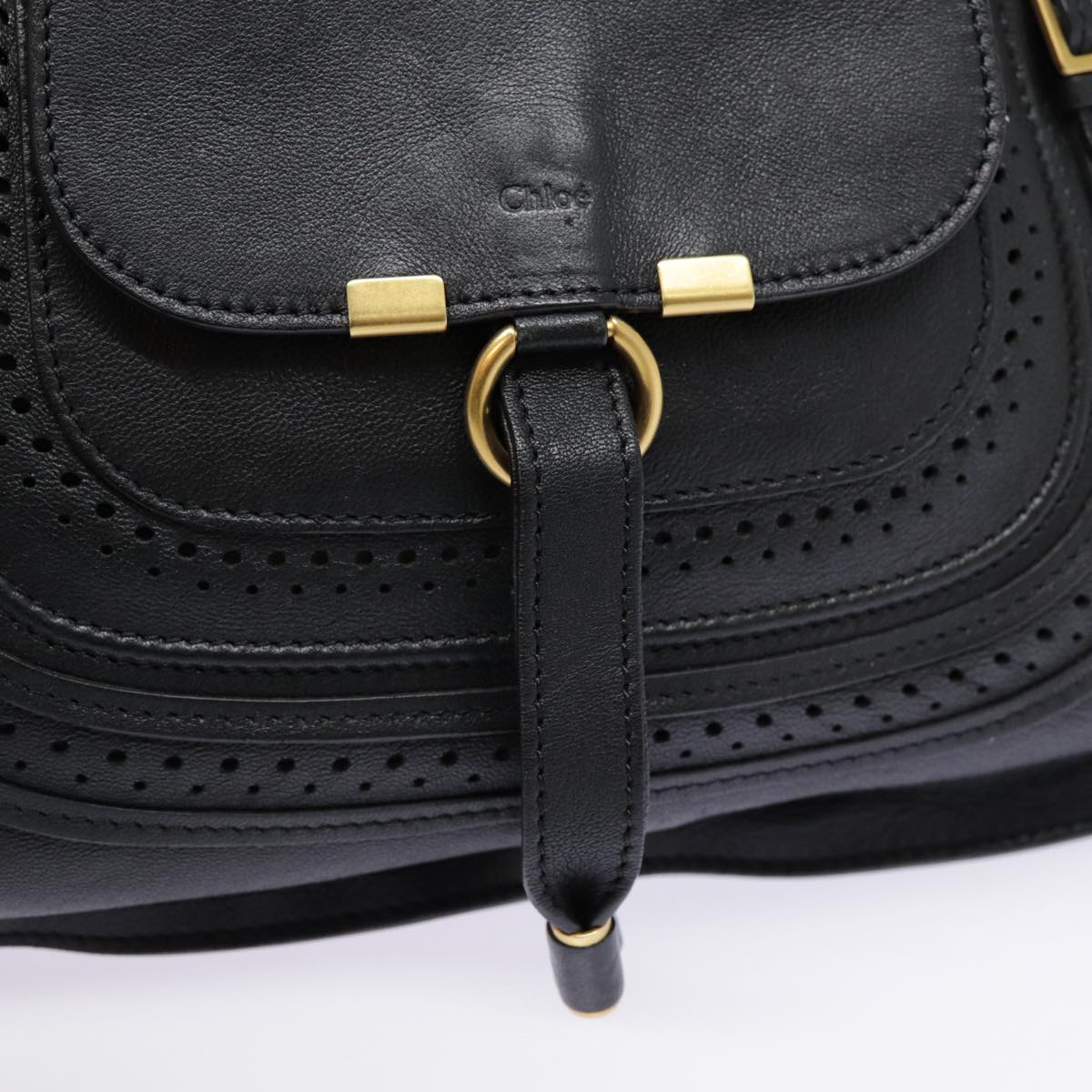 Chloé Marcie, Black, Leather, handbag