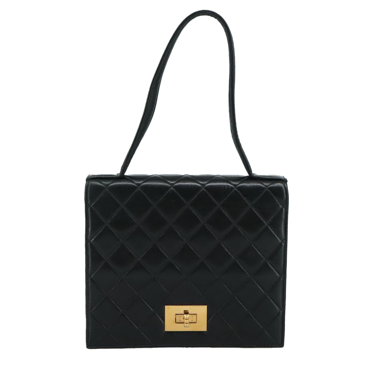 "Chanel 2,55", Black, Leather, shoulder