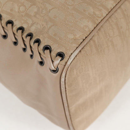 Dior Trotter, Beige, Canvas, handbag