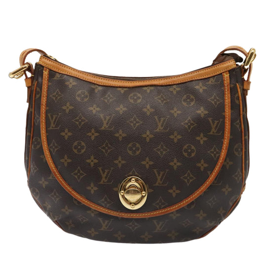 Louis Vuitton Tulum, Brown, Canvas, shoulder