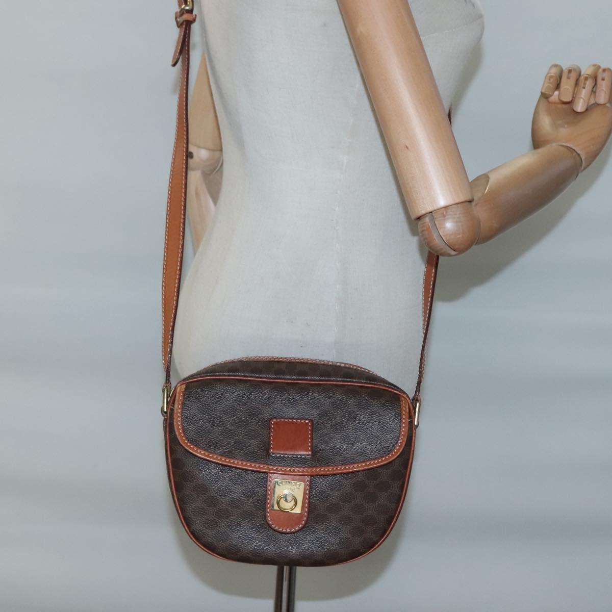 Céline Macadam, Brown, Canvas, shoulder