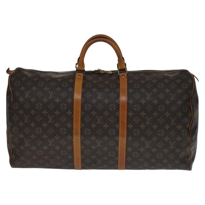 Louis Vuitton Keepall 60, Brown, Canvas, travel