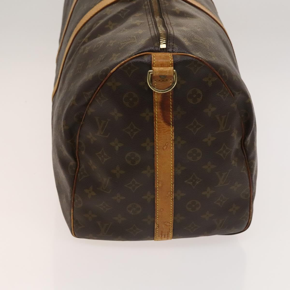 Louis Vuitton Keepall Bandouliere 55, Brown, Canvas, travel