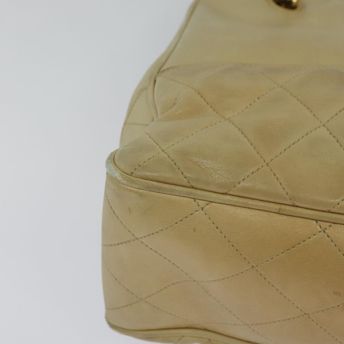 Chanel, Beige, Leather, shoulder
