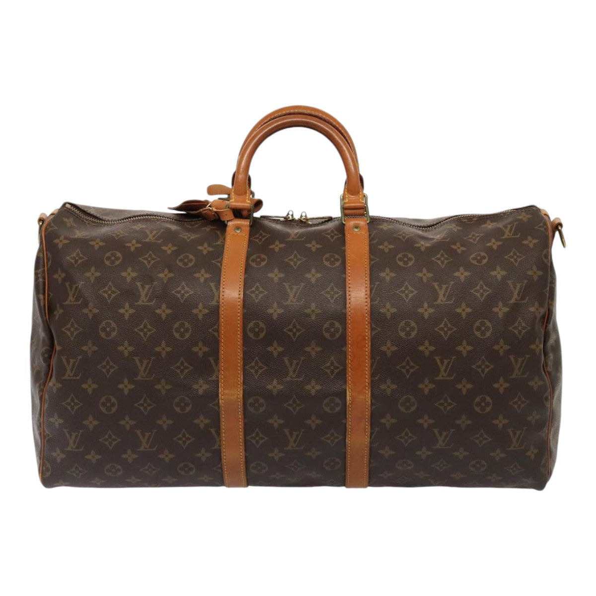 Louis Vuitton Keepall Bandouliere 55, Brown, Canvas, travel