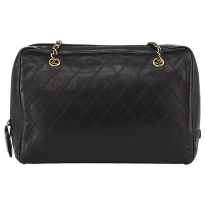 Chanel Camera, Black, Leather, shoulder
