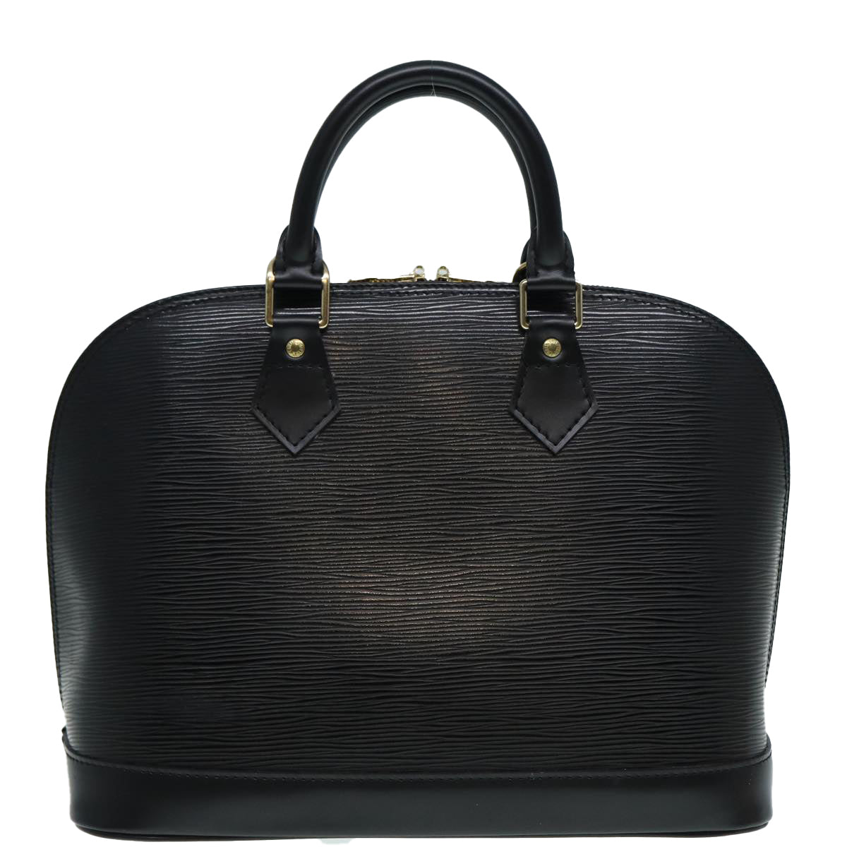 Louis Vuitton Alma, Black, Leather, handbag