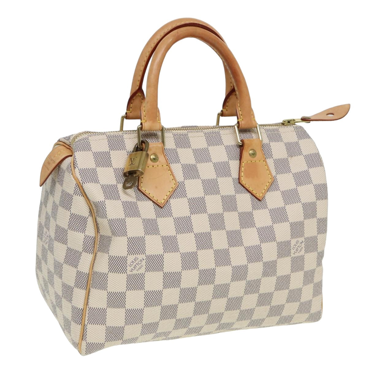 Louis Vuitton Speedy 25, Grey, Canvas, handbag