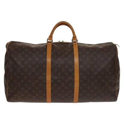 Louis Vuitton Keepall 60, Brown, Canvas, travel