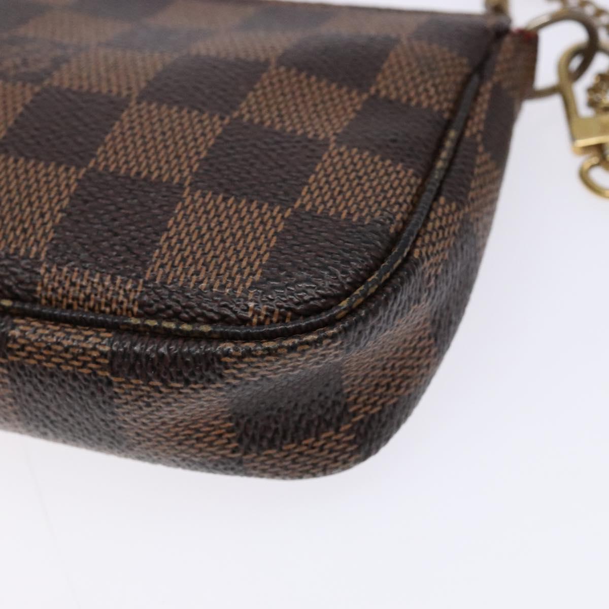 Louis Vuitton Mini Pochette Accessoires, Brown, Canvas, handbag