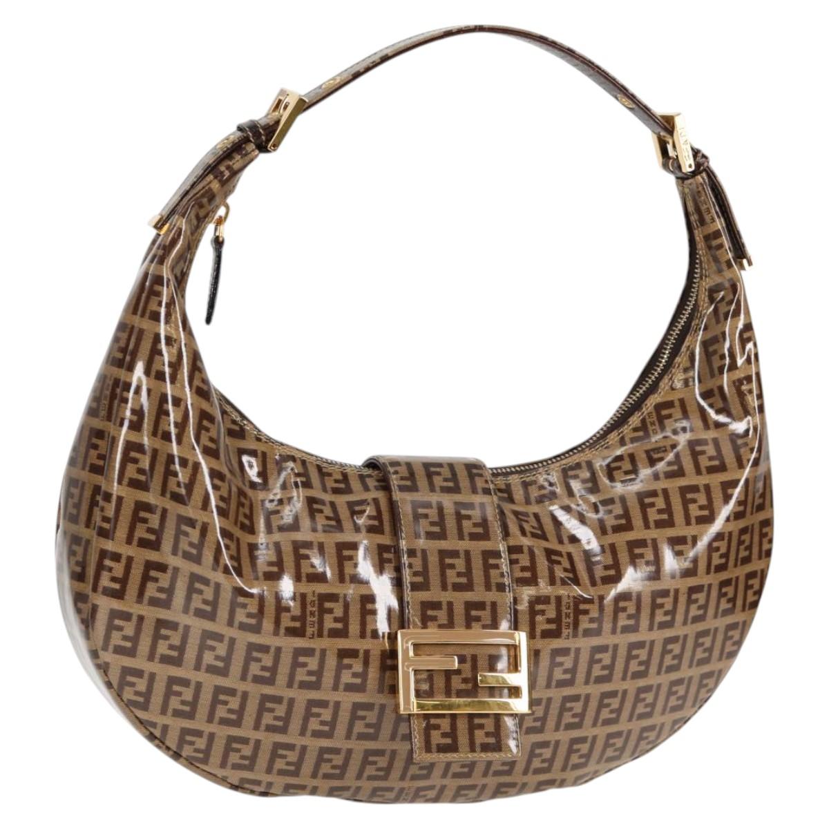 Fendi Zucchino, Brown, Canvas, handbag