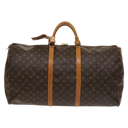 Louis Vuitton Keepall 60, Brown, Canvas, travel
