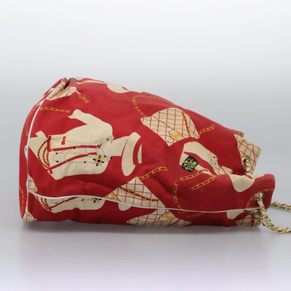 Chanel Coco Mark, Red, Canvas, shoulder