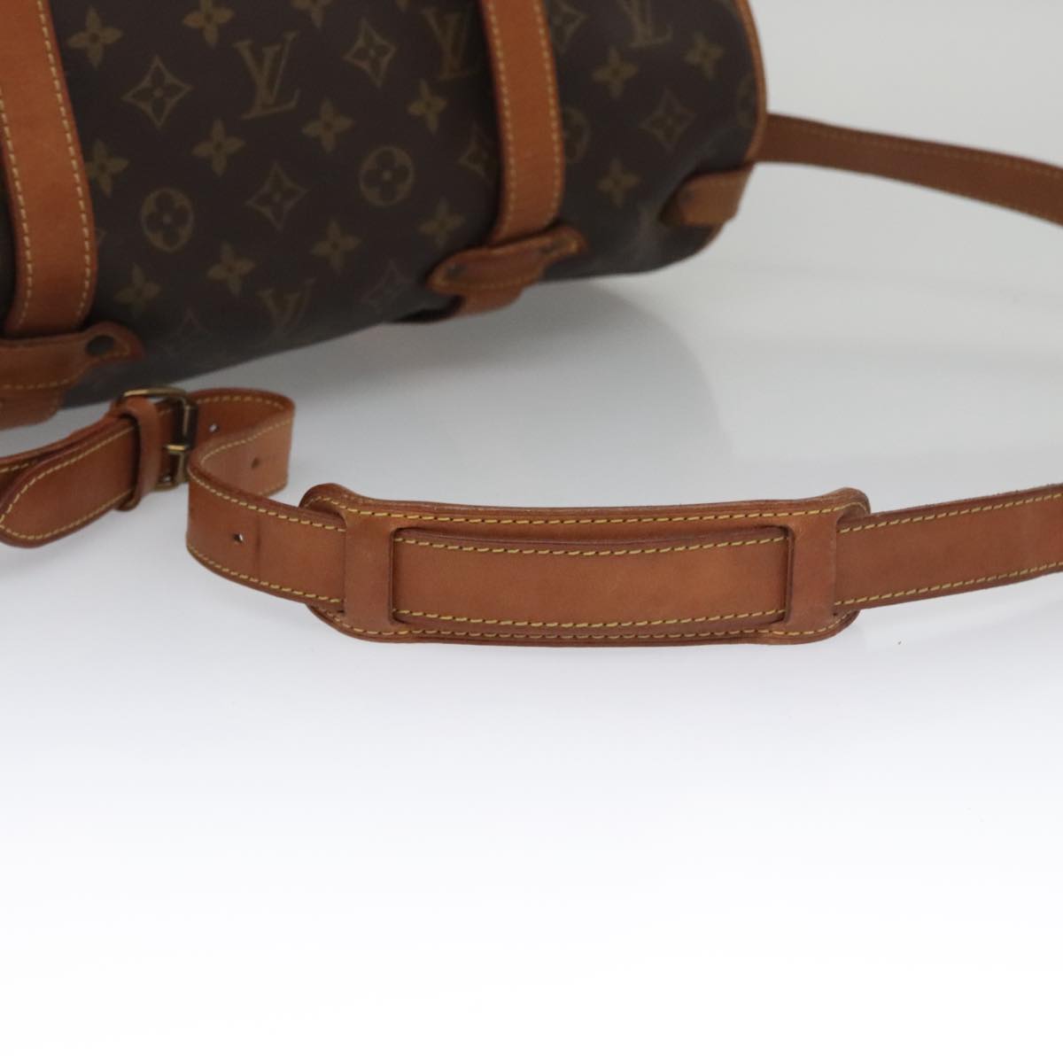 Louis Vuitton Saumur 43, Brown, Canvas, shoulder