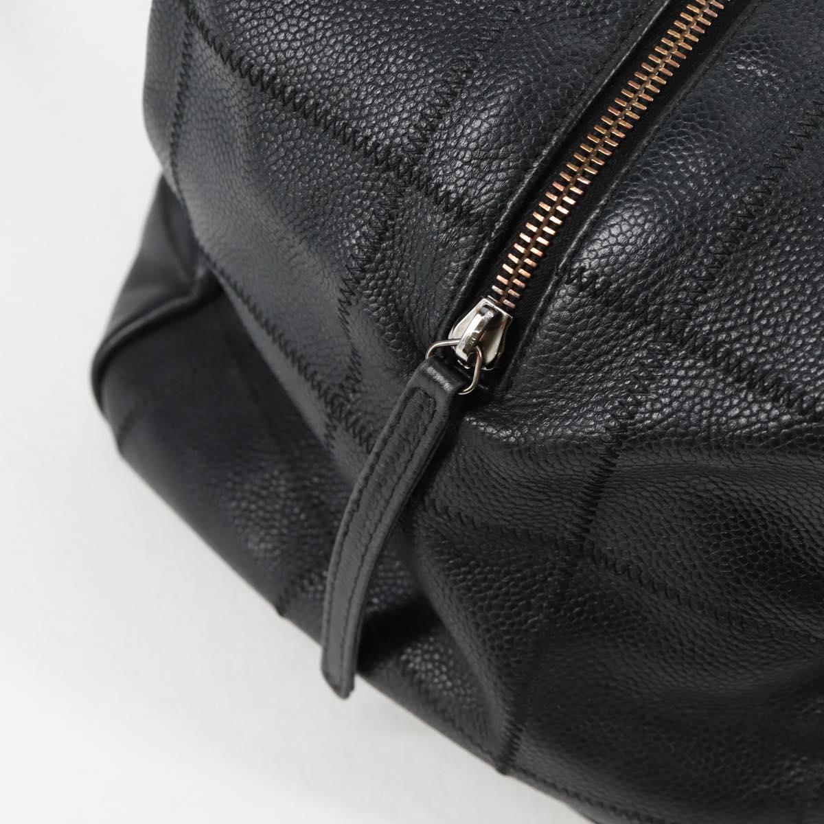 Chanel Chocolate bar, Black, Leather, handbag