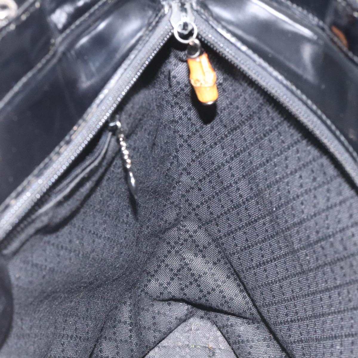 Gucci Bamboo, Black, Canvas, tote