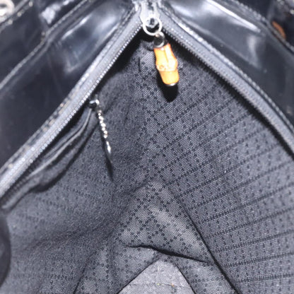 Gucci Bamboo, Black, Canvas, tote