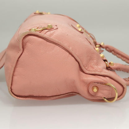 Balenciaga City, Pink, Leather, handbag