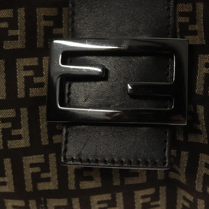 Fendi Zucchino, Brown, Canvas, shoulder