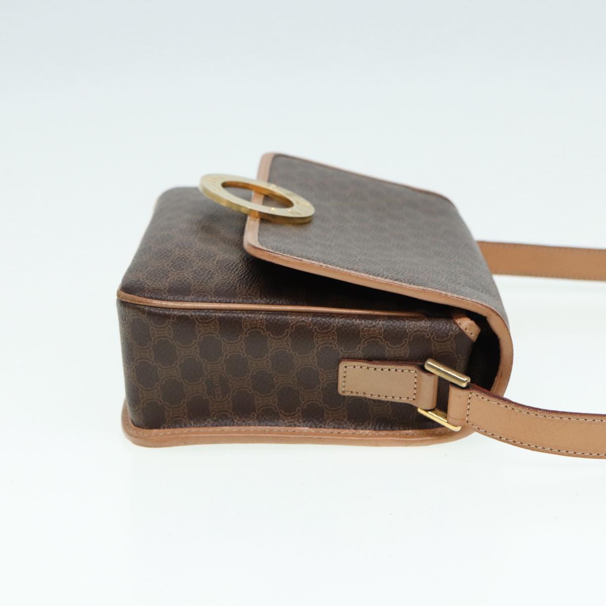 Céline Macadam, Brown, Canvas, shoulder