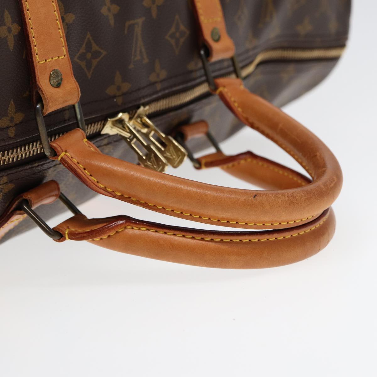 Louis Vuitton Keepall 60, Brown, Canvas, travel