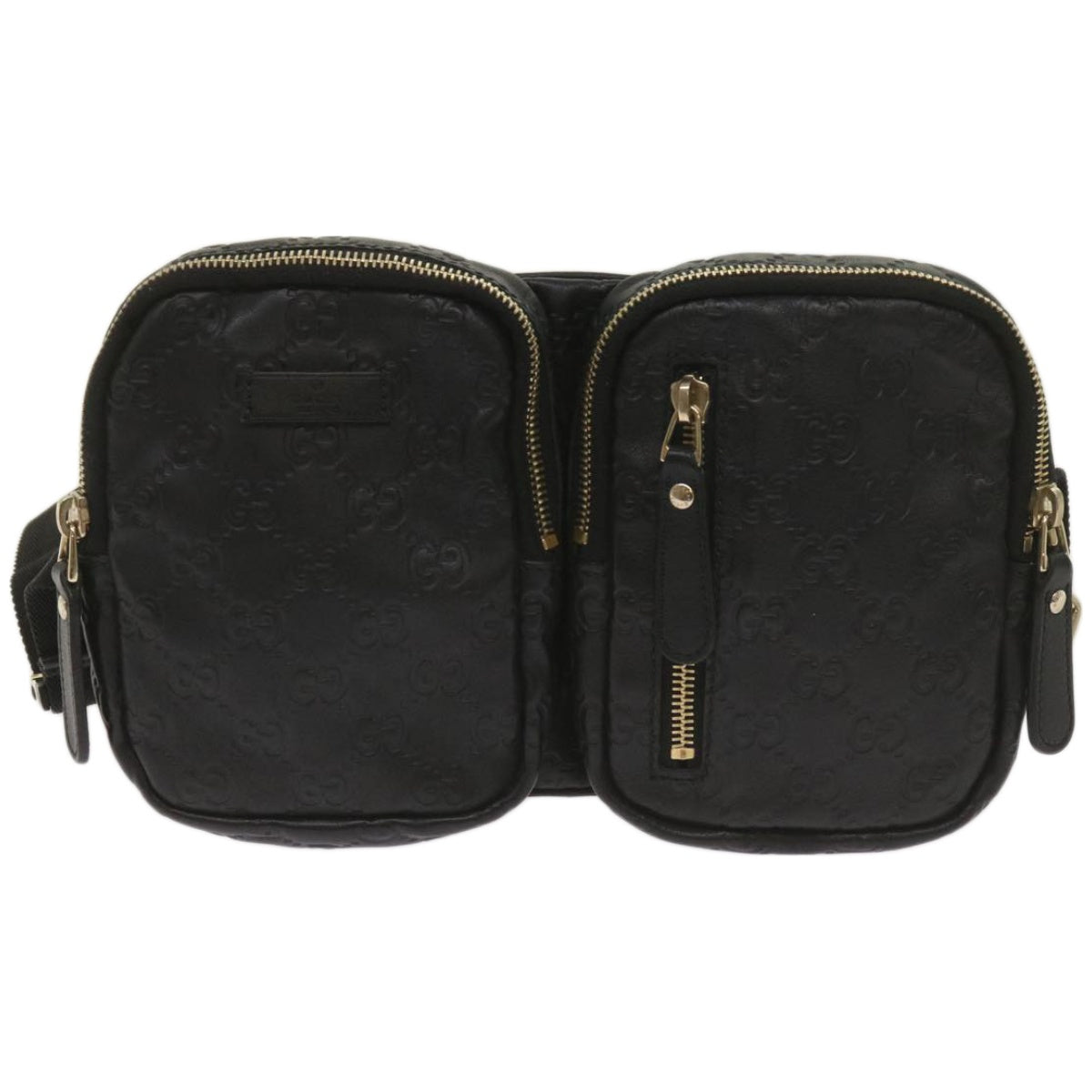 Gucci GG Signature, Black, Leather, shoulder