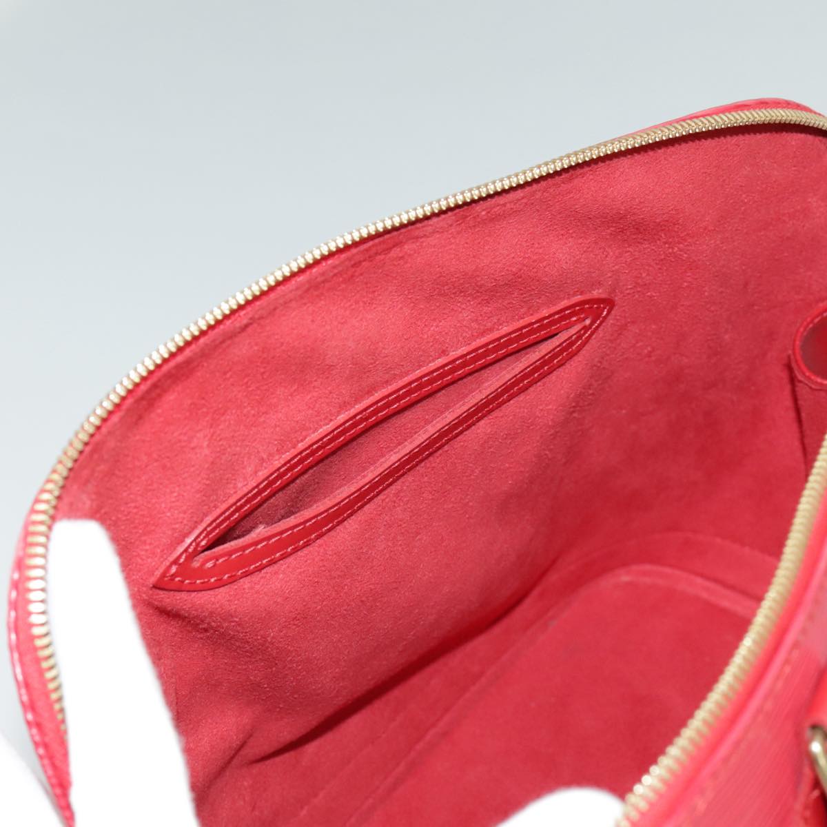 Louis Vuitton Alma, Red, Leather, handbag