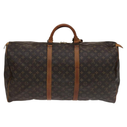 Louis Vuitton Keepall 60, Brown, Canvas, travel