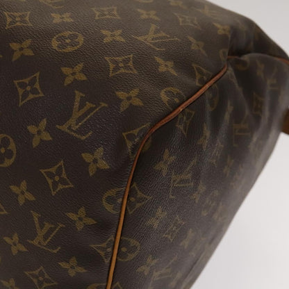 Louis Vuitton Keepall 55, Brown, "CANVAS, LEATHER", travel