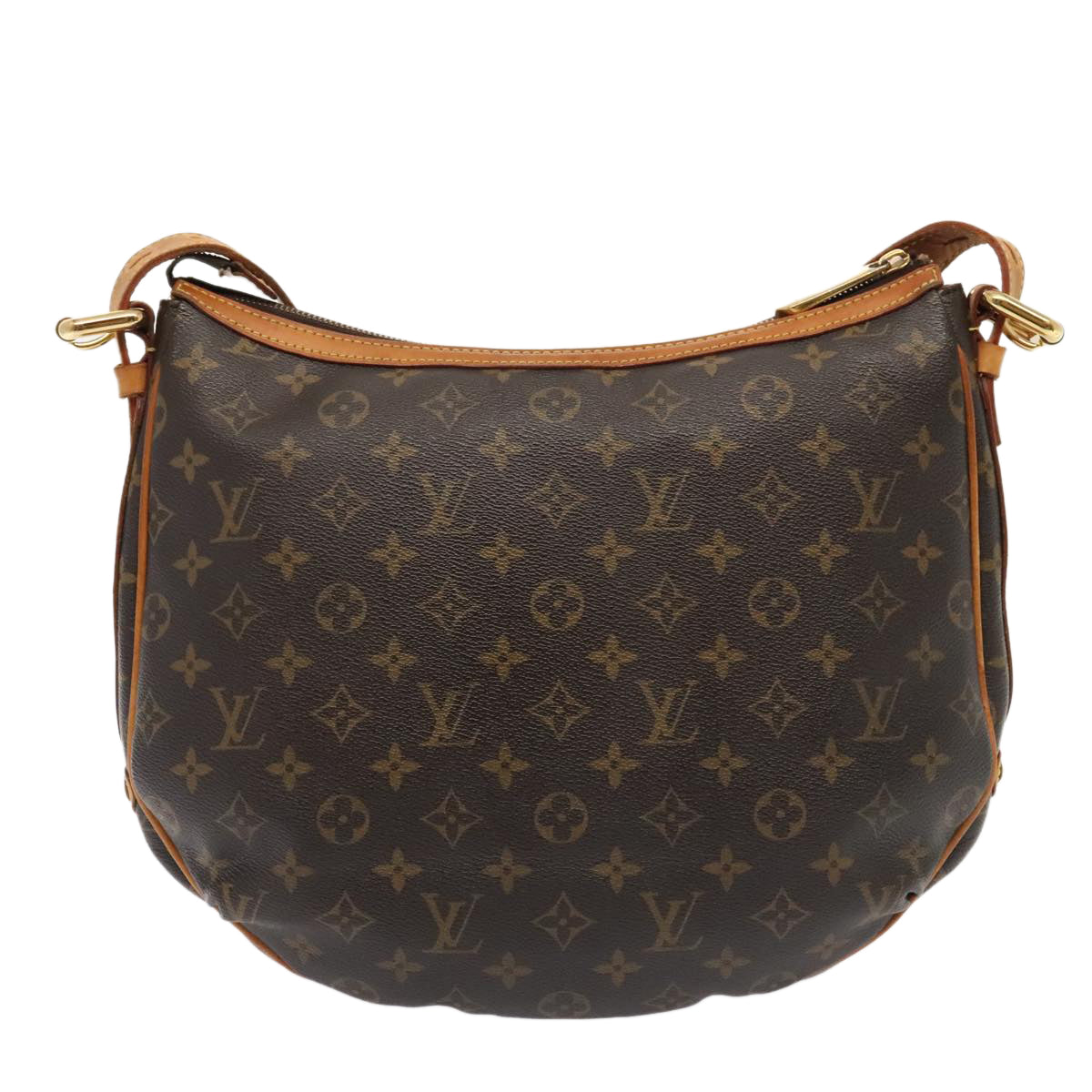 Louis Vuitton Tulum, Brown, Canvas, shoulder