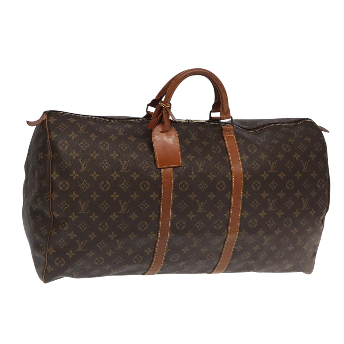 Louis Vuitton Keepall 60, Brown, Canvas, travel