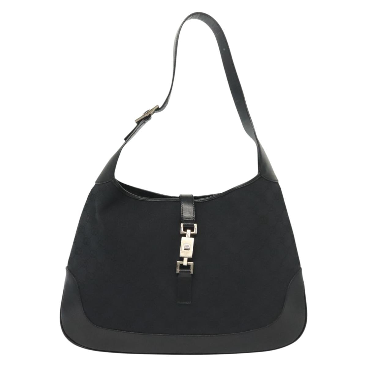 Gucci Jackie, Black, Canvas, shoulder