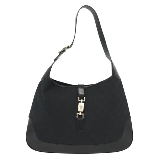 Gucci Jackie, Black, Canvas, shoulder