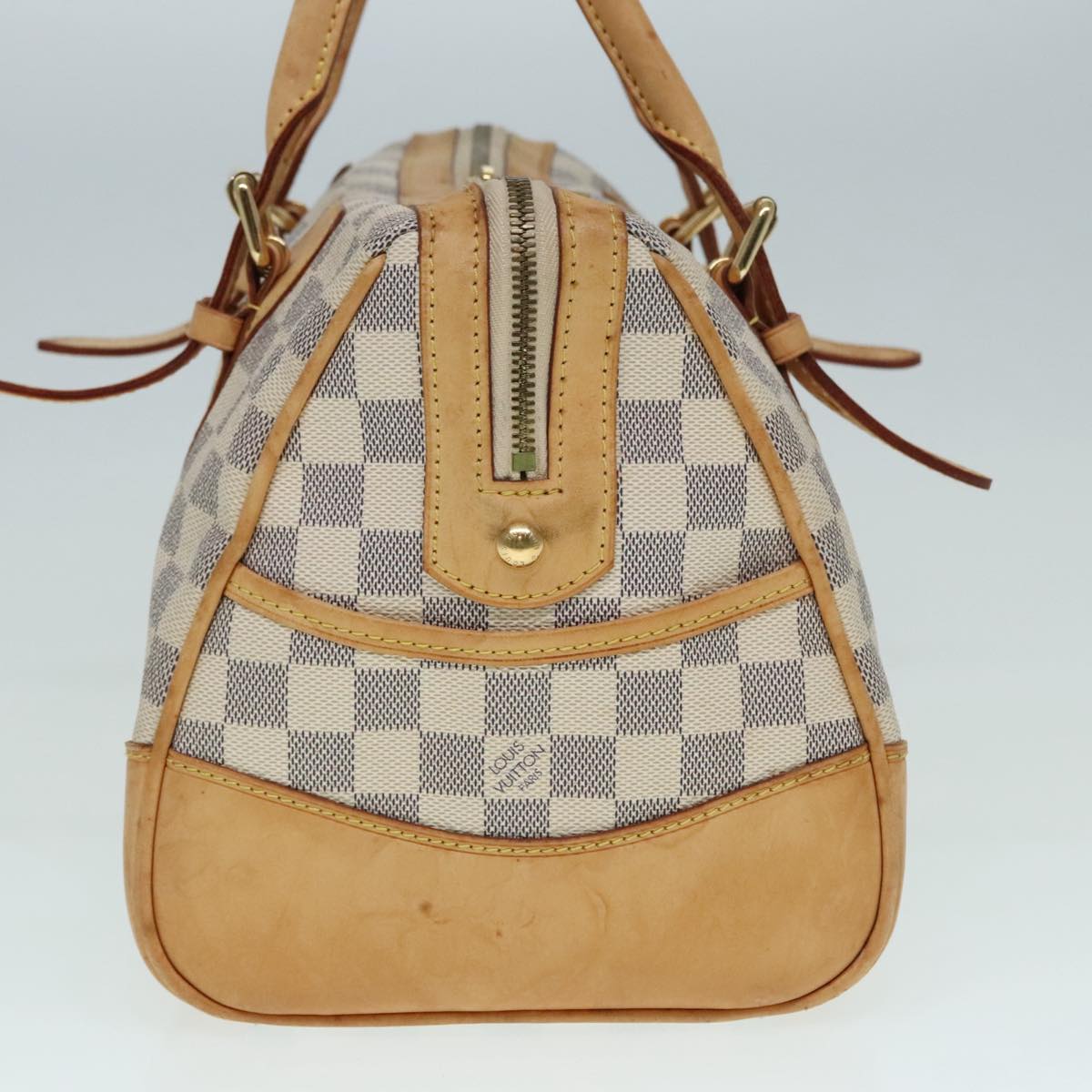 Louis Vuitton Berkley, White, Canvas, handbag