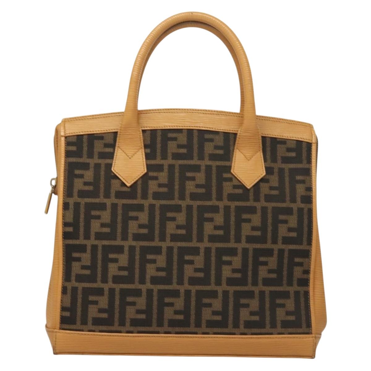 Fendi Zucca, Brown, Canvas, handbag