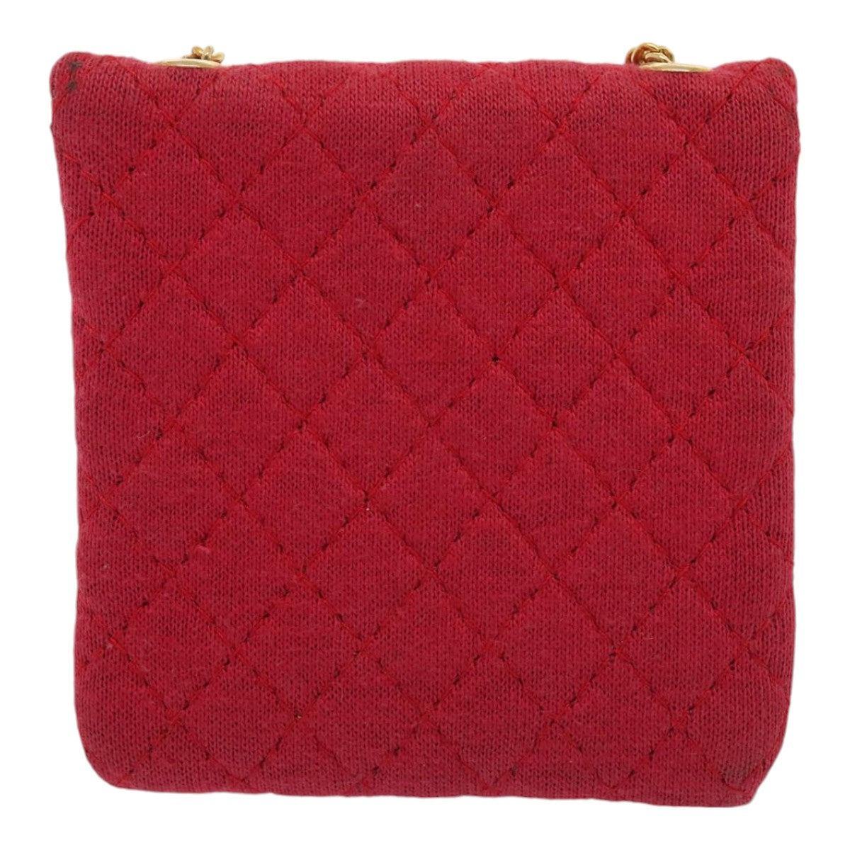 Chanel Matelassé, Red, Cotton, clutch