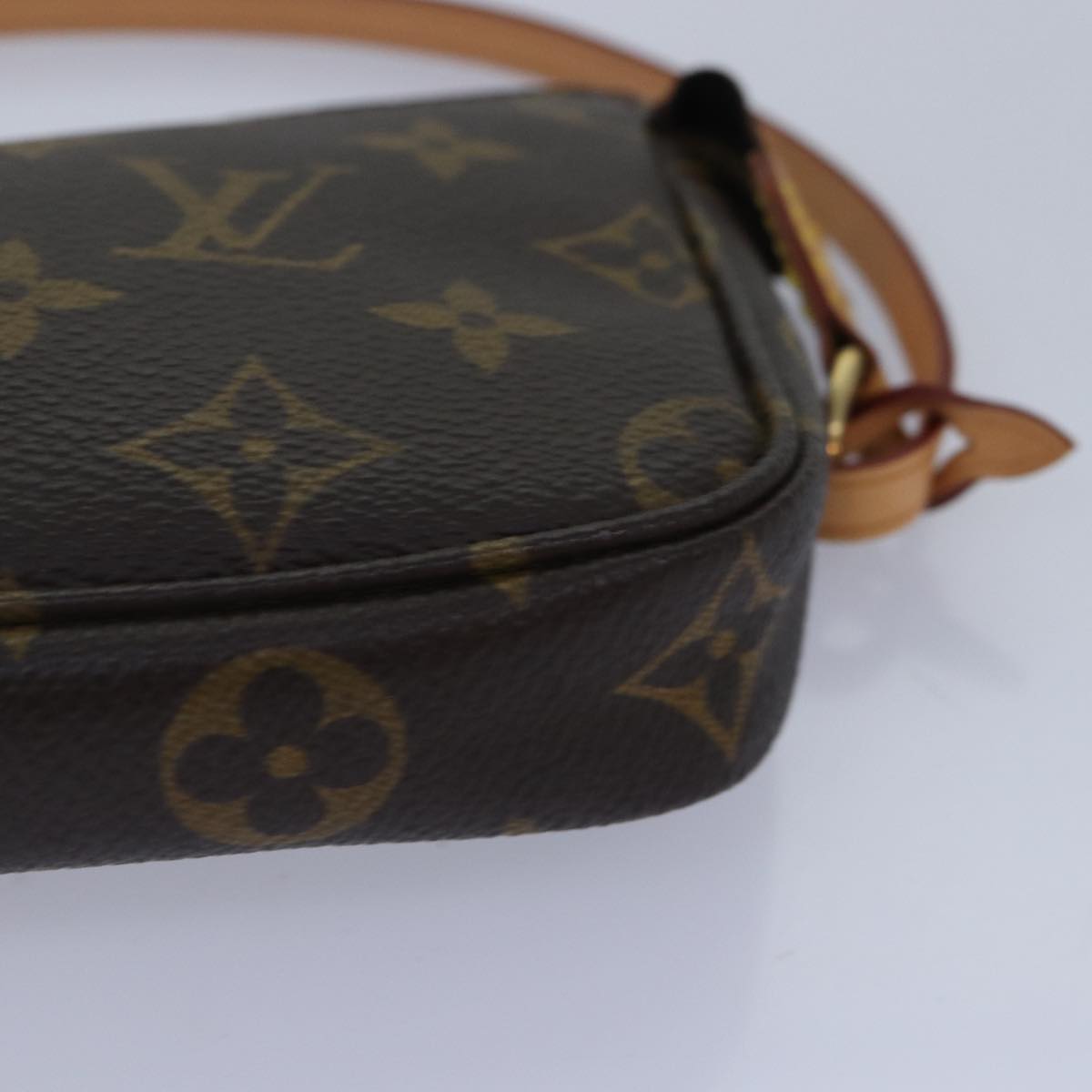 Louis Vuitton Pochette Accessoire, Brown, Canvas, clutch