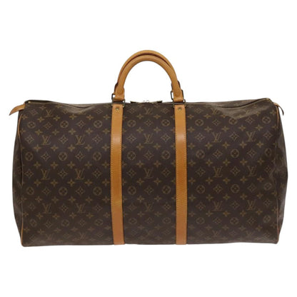 Louis Vuitton Keepall 60, Brown, Canvas, travel