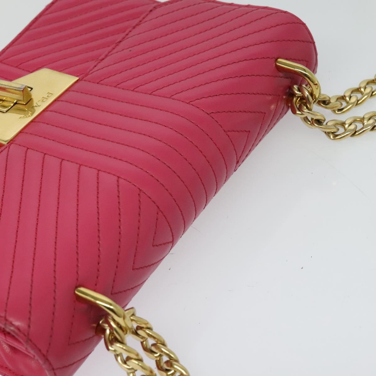Prada Turnlock, Pink, Leather, shoulder