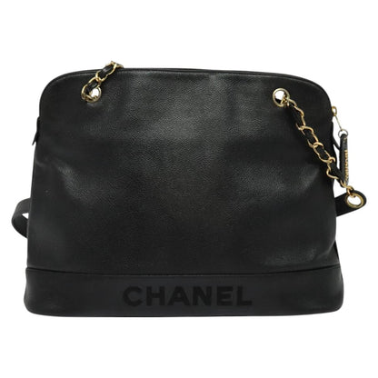 Chanel Cc, Black, Leather, shoulder