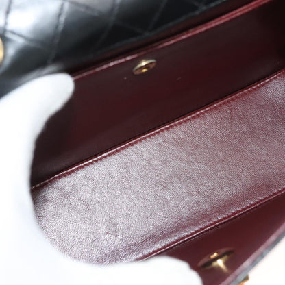 Chanel Trapèze, Black, Leather, shoulder