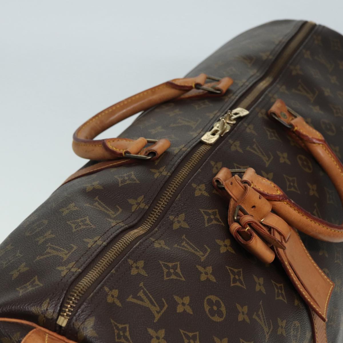 Louis Vuitton Keepall 60, Brown, Canvas, travel