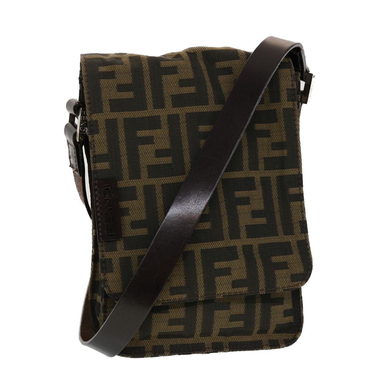 Fendi, Brown, Canvas, shoulder