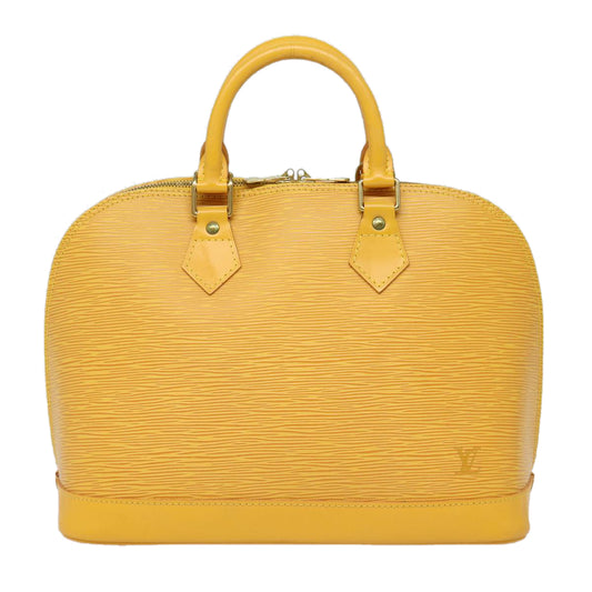 Louis Vuitton Alma, Yellow, Leather, handbag