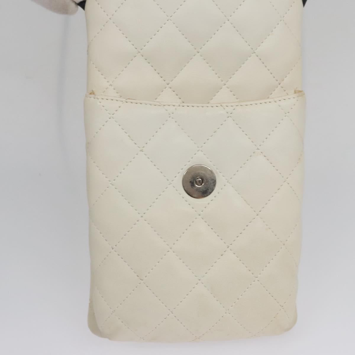 Chanel Cambon, White, Leather, shoulder