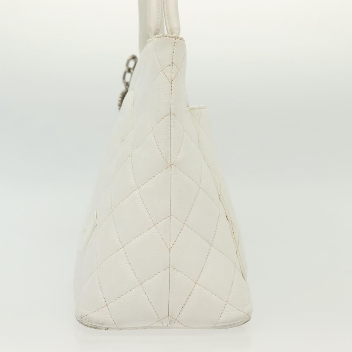 Chanel Medaillon, White, Leather, tote