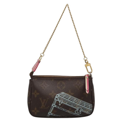 Louis Vuitton Mini Pochette Accessoires, Brown, Canvas, clutch