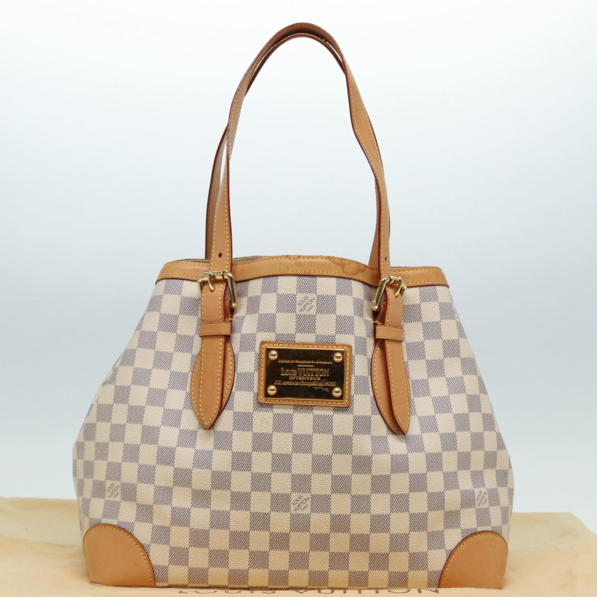 Louis Vuitton Hampstead, Beige, Canvas, tote